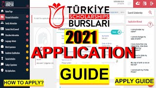 HOW TO APPLY FOR TURKEY SCHOLARSHIPS 2021  ENGLISH [upl. by Handy819]