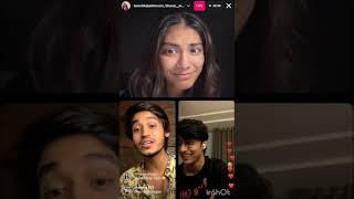 Tanishka bahl anujrehan music and Bharat music Instagram live talking about Ananya sharma ❤️ [upl. by Annaeiluj]