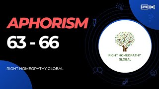 Aphorism 63  66  Right Homeopathy Global Watch at 125x for a better experience [upl. by Alaekim]