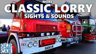 More classic lorry sights amp sounds in the UK  ERF Scania amp other lorries  Midway Truck Stop [upl. by Piper]