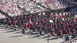 Basel Tattoo 2023 March off Massed Pipes amp Drums [upl. by Joses800]