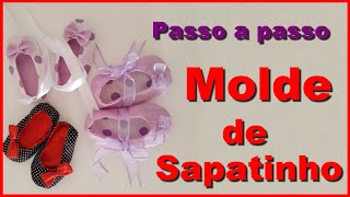 Como fazer Molde de sapatinho de bebe [upl. by Sharleen]