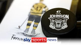 Ice Hockey Nottingham Panthers pay tribute to Adam Johnson in memorial game [upl. by Toille]