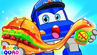 Toys Are Not On The Menu 🍔❌ I Can’t Sleep Mommy  Funny Kids Songs  RoboSquad Nursery Rhymes [upl. by Okomot]