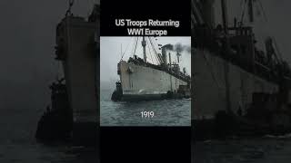 1918 WW1 US Troops Arriving to US ww1 navalhistory history [upl. by Loram]