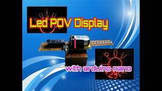 Membuat balingbaling LED display text and clock with arduino [upl. by Bencion484]