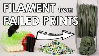 Recycle your failed 3D prints Make new filament at home [upl. by Caril644]