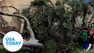 Tornado rips through Chicago neighborhoods OHare airport threatened  USA TODAY [upl. by Hacceber]