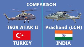 Comparison of Turkish built T929 ATAK II amp Indian LCH Prachand Helicopter [upl. by Idnal644]