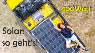 400W Solarmodul selber installieren・Solaranlage für Wohnmobil und Camper von Autosolar [upl. by Adaynek]