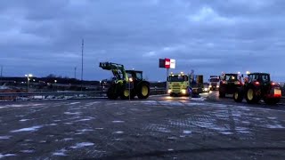 Bauernprotest Lange Schlangen in Elsdorf [upl. by Ahsenal]