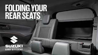 HOW TO FOLD THE SUZUKI SCROSS REAR SEATS  UNFASTENING CENTRE SEAT BELT [upl. by Calabresi]