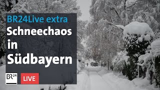 Schneechaos in Südbayern  BR24live extra [upl. by Krein]