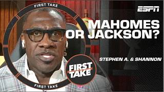 Patrick Mahomes or Lamar Jackson Stephen A amp Shannon Sharpe WEIGH IN 🍿  First Take [upl. by Syst582]