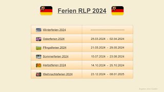 Ferien RLP 2024 [upl. by Lucila895]