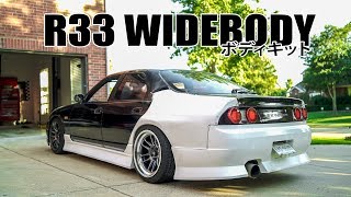 R33 quotGTR WIDEBODYquot KIT INSTALL [upl. by Adlesirk]