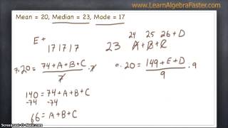 Mean Median Mode in Reverse [upl. by Atisusej591]