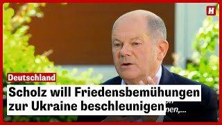 Scholz will Friedensbemühungen zur Ukraine beschleunigen [upl. by Aronos]