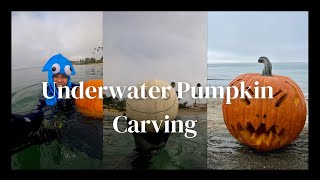 SCUBA DIVING  Underwater Pumpkin Carving [upl. by Notsirb]