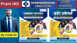 Current17 Current affairs International Relation  Pram IAS [upl. by Aelegna]