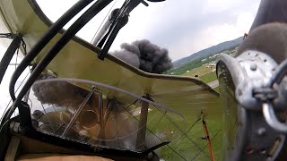 WW1 Replica SE5a in dogfight  POV  Airshow Piestany 2022  Crazy pilot skills [upl. by Khichabia]