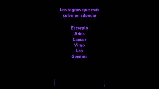 Los signos quemas sufren en silenco [upl. by Kathryne190]