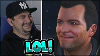 FUNNY AF  The True ending of GTA 5 REACTION [upl. by Munster]