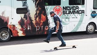 Never Summer longboard demo at NS Factory Denver CO [upl. by Quillan]