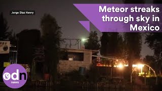 Video shows incredible moment meteor streaks through sky in Mexico [upl. by Deedee947]