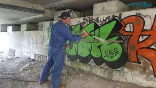 torbo dustless wet abrasive blasting  removing graffiti [upl. by Submuloc100]