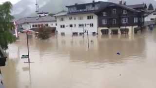 Hochwasser in Kössen Tirol 2013 [upl. by Remlap412]