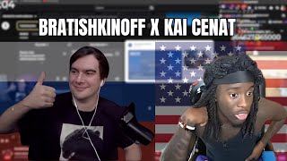 Kai Cenat Communicates With Bratishkinoff [upl. by Collins984]