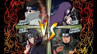 Shino VS Yugao VS Itachi VS Asuma  Naruto Clash of Ninja Revolution 2 [upl. by Artinad]