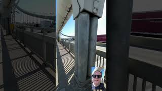 Walking the George Washington Bridge connecting New Jersey to New York ny nj fortlee nyc usa [upl. by Kyriako278]