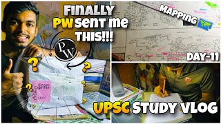 UPSC STUDY VLOG 📚🗺️  Physics wallah Sampoorna books Set📚🗺️✅  PW sent me this 🎁✨ Day11 [upl. by Eirellav]