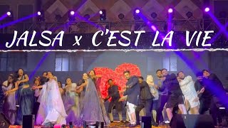 Jalsa Dance Choreography  Jalsa x C’est la vie Dance  Bride and Groom dance with friends [upl. by Acimak]