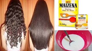 ALISA TU CABELLO DE FORMA PERMANENTE CON MAICENA Y ESTOS 3 INGREDIENTES MÁS [upl. by Tcideneb]