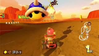 Outrunning Blue Shells in N64 Kalimari Desert Mario Kart 8 Deluxe [upl. by Alamap]