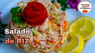 Recette facile de SALADE de RIZ au JAMBON de volaille [upl. by Airenahs]