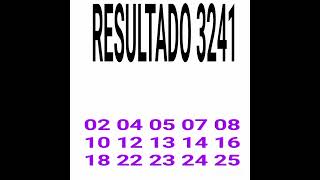 RESULTADO DA LOTOFACIL 3241 [upl. by Annaili]