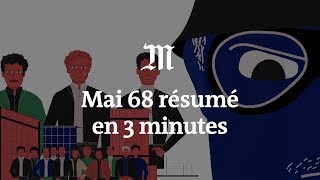 Les événements de Mai 68 résumés en 3 minutes [upl. by Yrojram480]