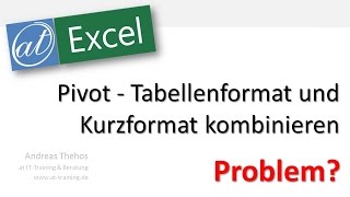 Excel  685  Kurzformat und Tabellenformat in Pivot kombinieren [upl. by Assena]