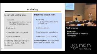 Nearequilibrium Transport Lecture 9 Phonon Transport [upl. by Boleyn]