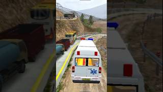 One side offroading mapbus accident for bussed bussimulatorindonesia ambulance bussid emergenc [upl. by Annahaj]