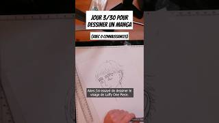 Japprends à dessiner des visages de manga J3 sur 30 pour dessiner un manga avec 0 connaissances [upl. by Saddler]