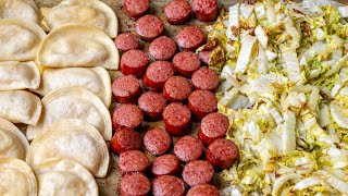 Sheet Pan Kielbasa Pierogi Dinner [upl. by Nonnerb]