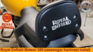 Royal Enfield Meteor 350 Passenger Backrest Install [upl. by Celeste]