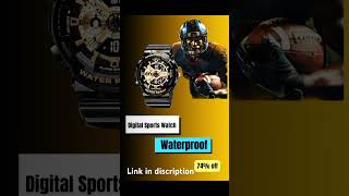 Resin Men Digital Sports Watch Led Square Large Face Analog Quartz Wrist Watch viralshort [upl. by Eulalee664]