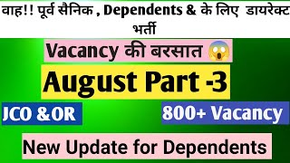 JOBS FOR EXSERVICEMAN amp DEPENDENTS AUGUST PART  3 [upl. by Latisha]