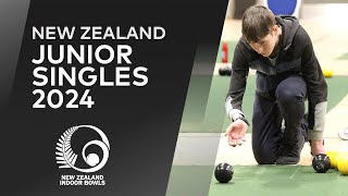 Junior Singles  NZ Championships 2024  INDOOR BOWLS [upl. by Corvese577]